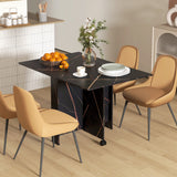 Table à manger pliante à abattants sur roulettes