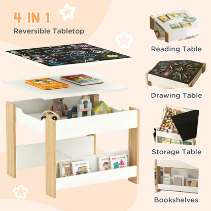 Ensemble table et chaises pour enfants avec plateau réversible