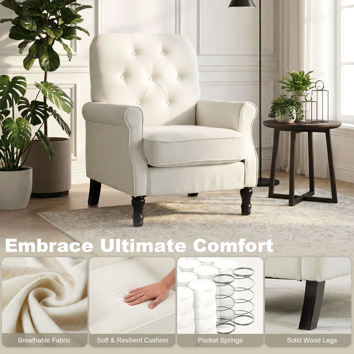 Fauteuil d'appoint style moderne du milieu du siècle