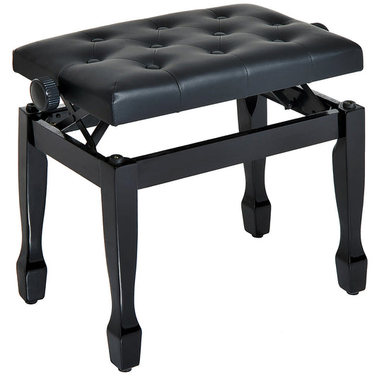 Banc de piano réglable en hauteur avec coussin matelassé
