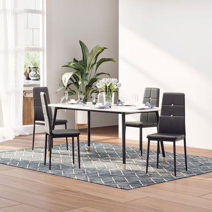Chaises de salle à manger capitonnées lot de 4