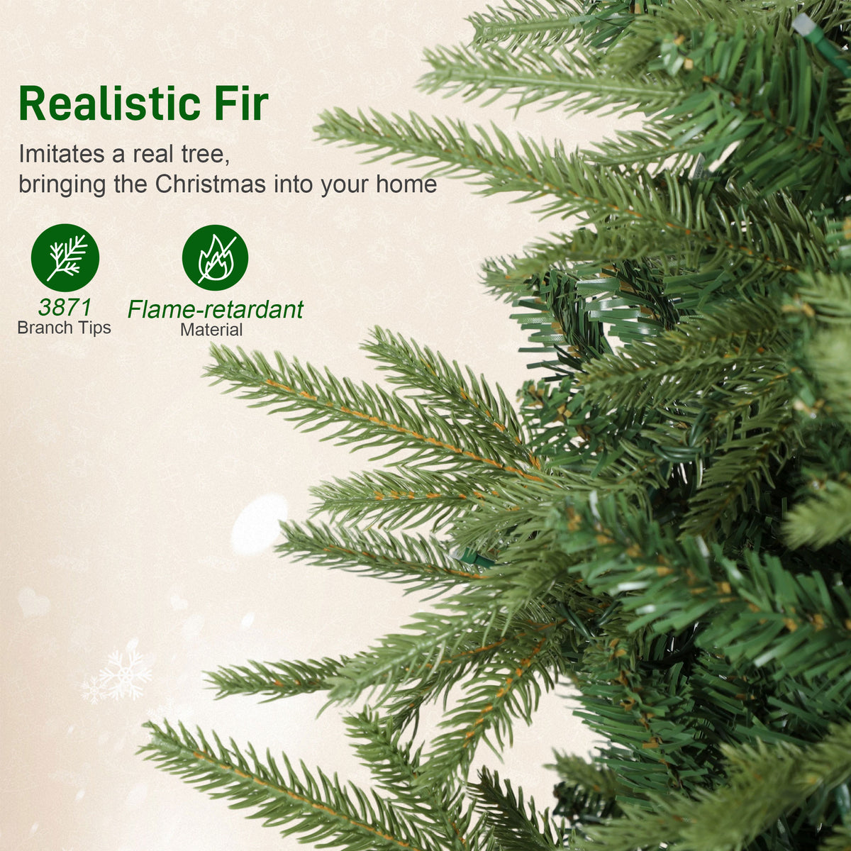 Arbre de Noël artificiel DEL 198 cm