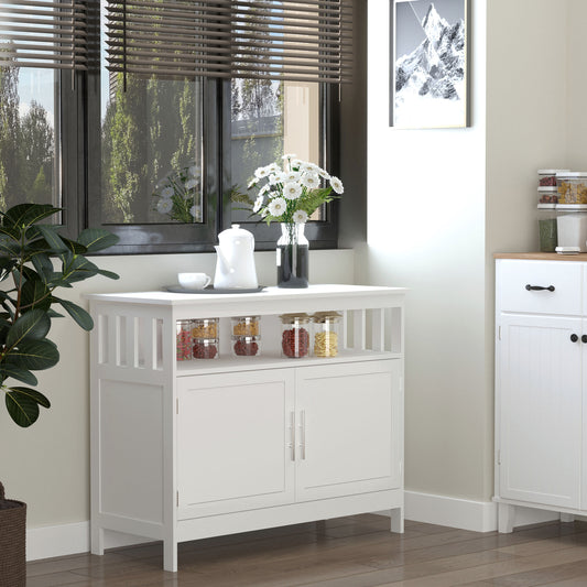 Console de salon en bois avec armoire et étagère