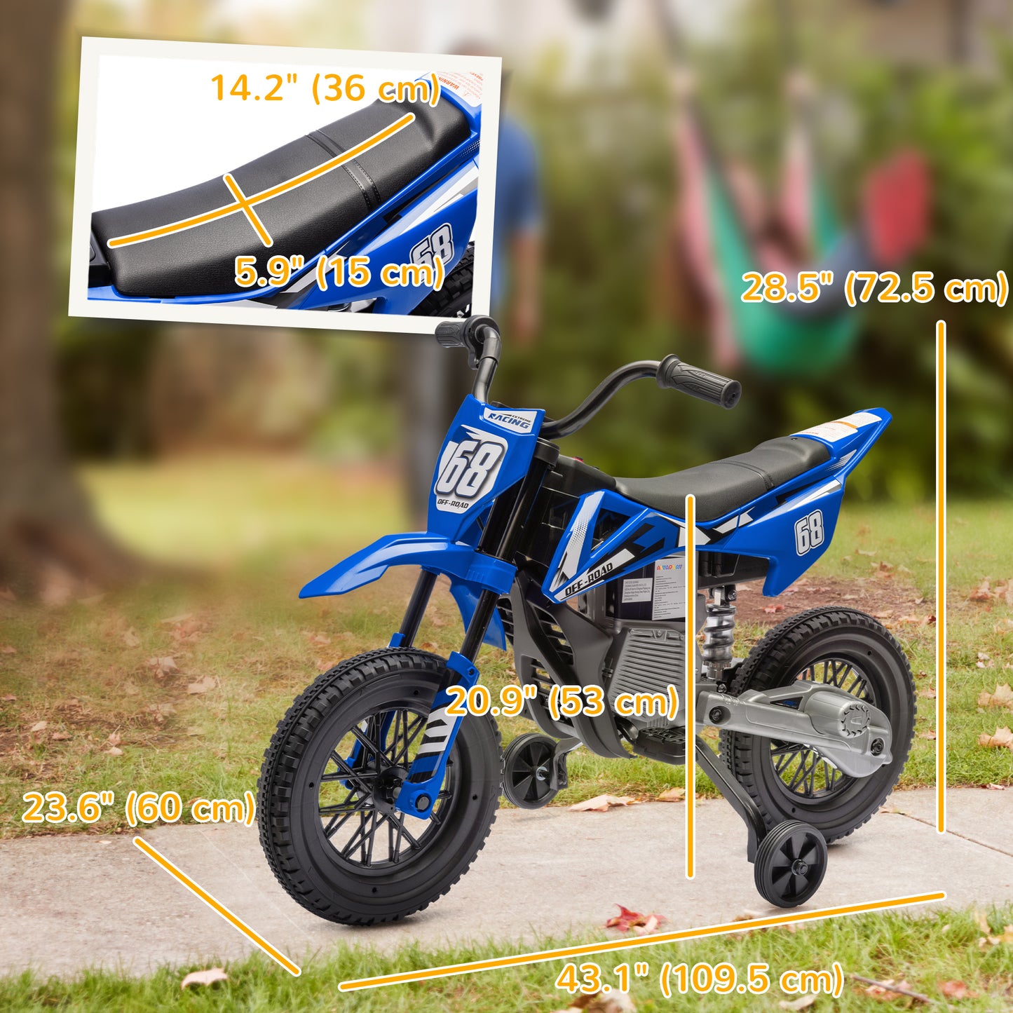 Moto électrique enfant 12V avec roues stabilisatrices