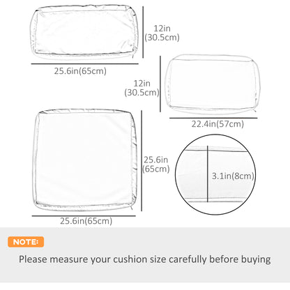 Housses de coussins patio ensemble 14 pièces polyester