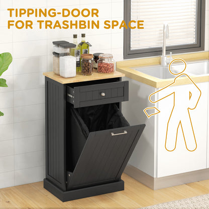 Armoire poubelle basculante avec tiroir