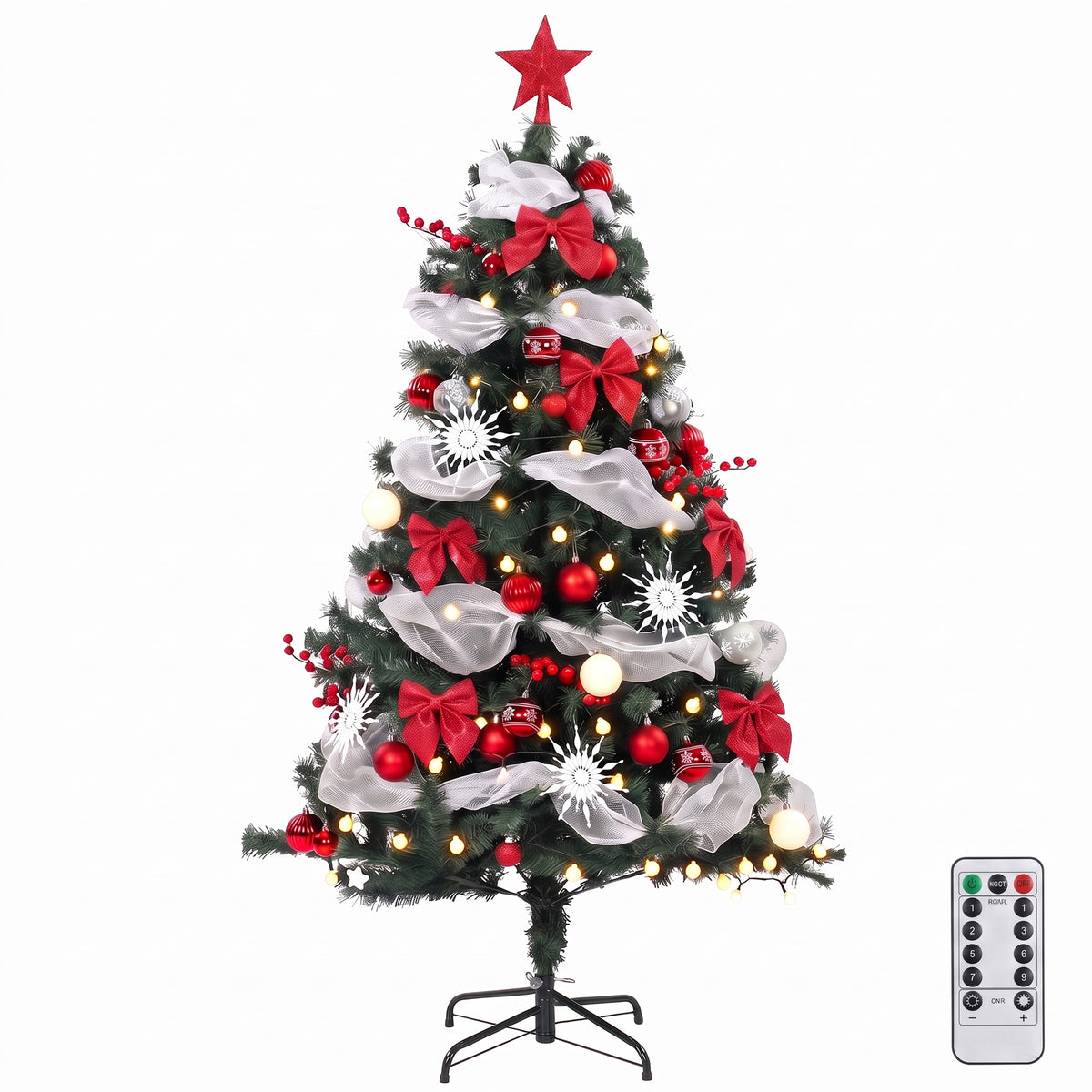 Arbre de Noël artificiel prééclairé de 152 cm