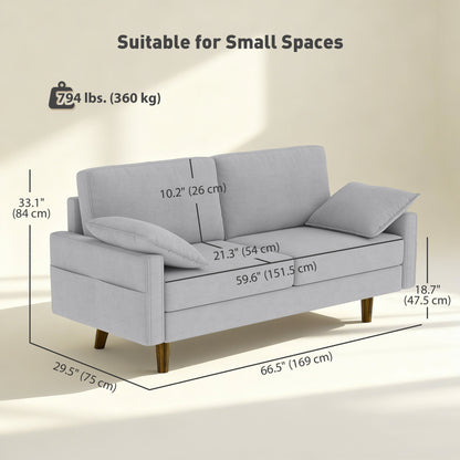 Canapé 3 places velours avec ressorts et coussins
