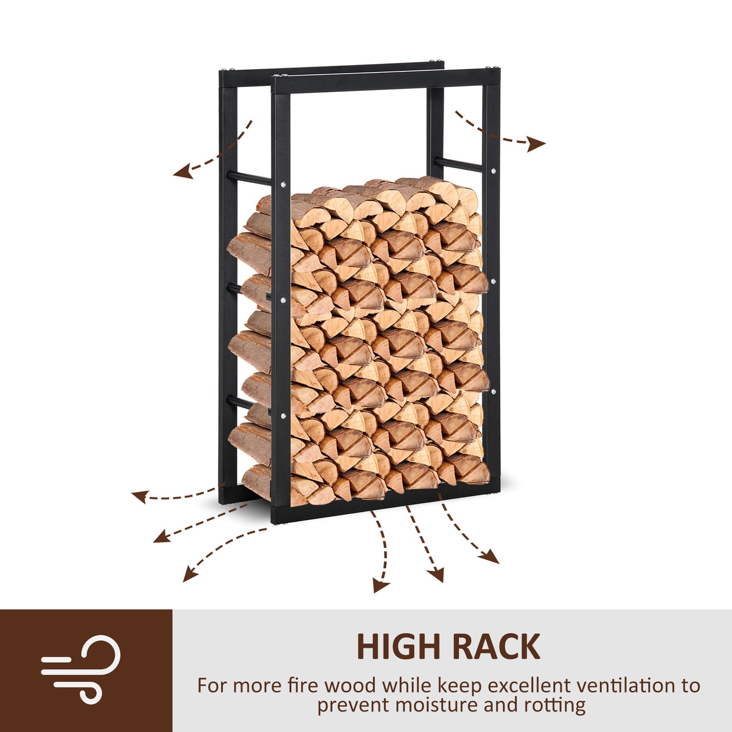 Râtelier à bois acier robuste 100 kg capacité
