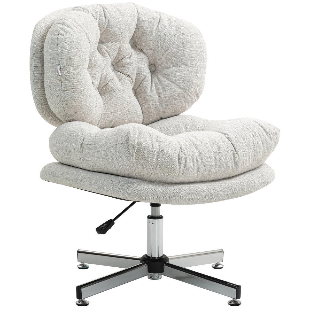 Chaise de bureau sans accoudoirs siège large rembourré
