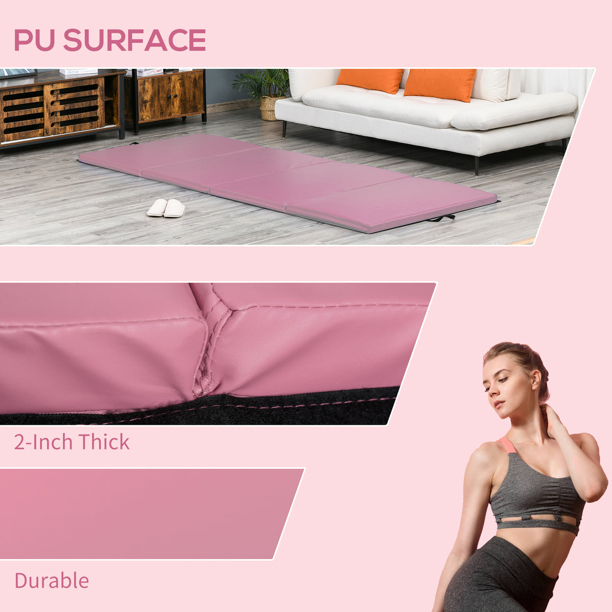Tapis de gymnastique pliable en mousse