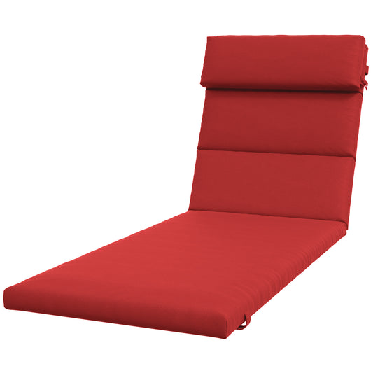 Coussin de chaise longue avec appuie-tête et attaches
