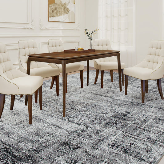 Tapis de salon abstrait moderne lavable
