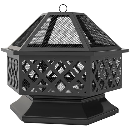 Foyer extérieur 2-en-1 avec grille BBQ et couvercle