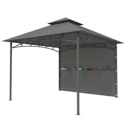 Gazébo patio double toit 3 x 3 m avec rangement