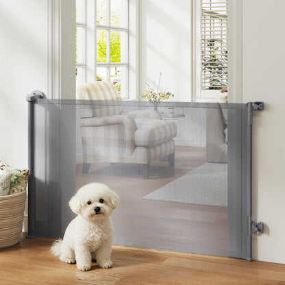 Barrière pour chien rétractable en maille