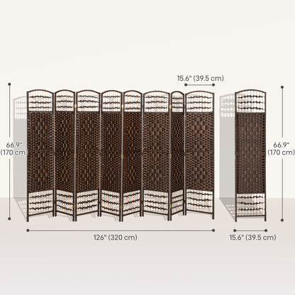 Paravent pliant 6 panneaux fibres tressées
