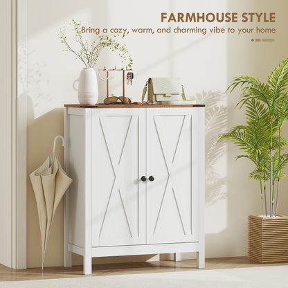Armoire à chaussures portes de grange style fermette