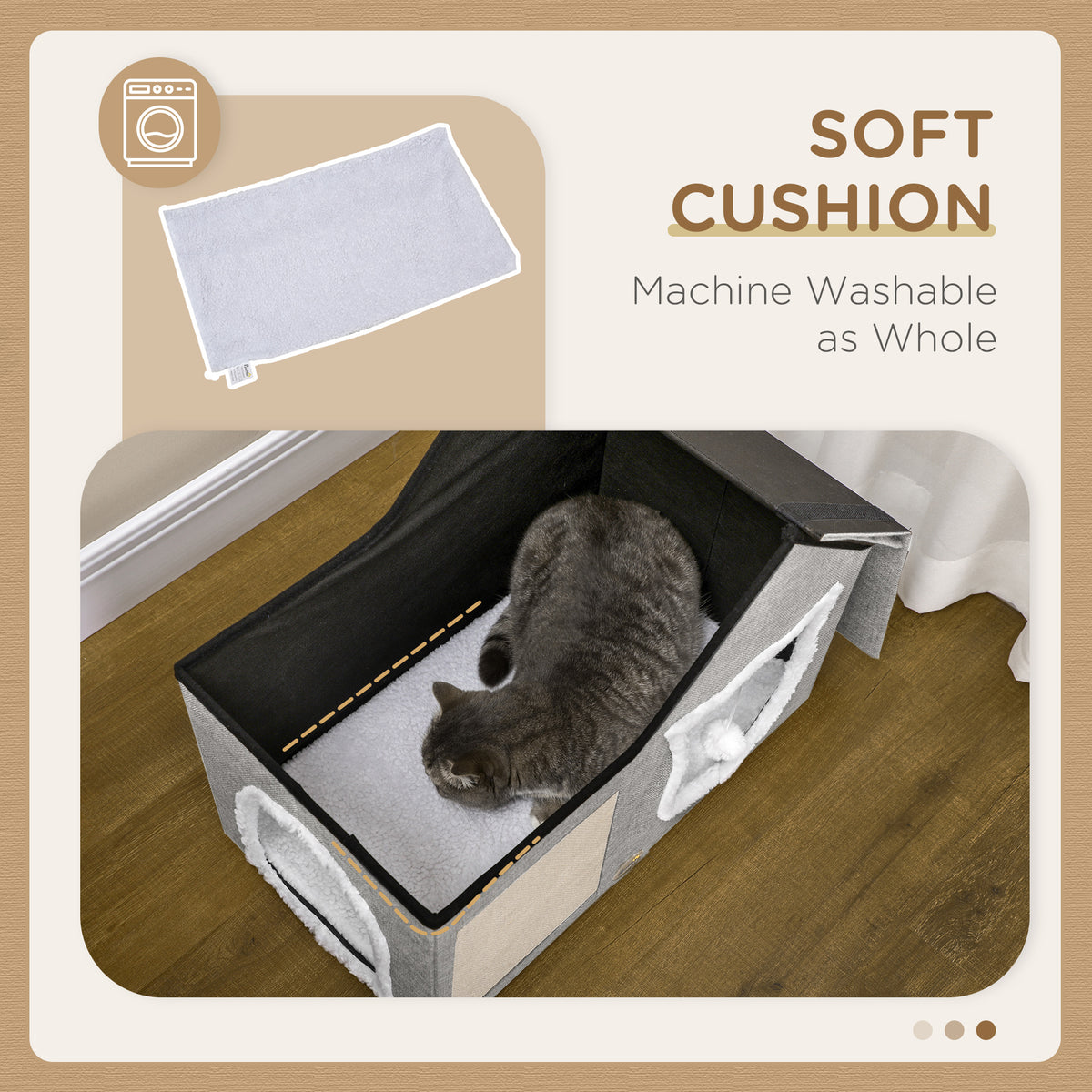Lit cabane pour chat multi-fonctions