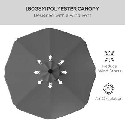 Parasol de patio solaire LED inclinable 10 x 10 pi