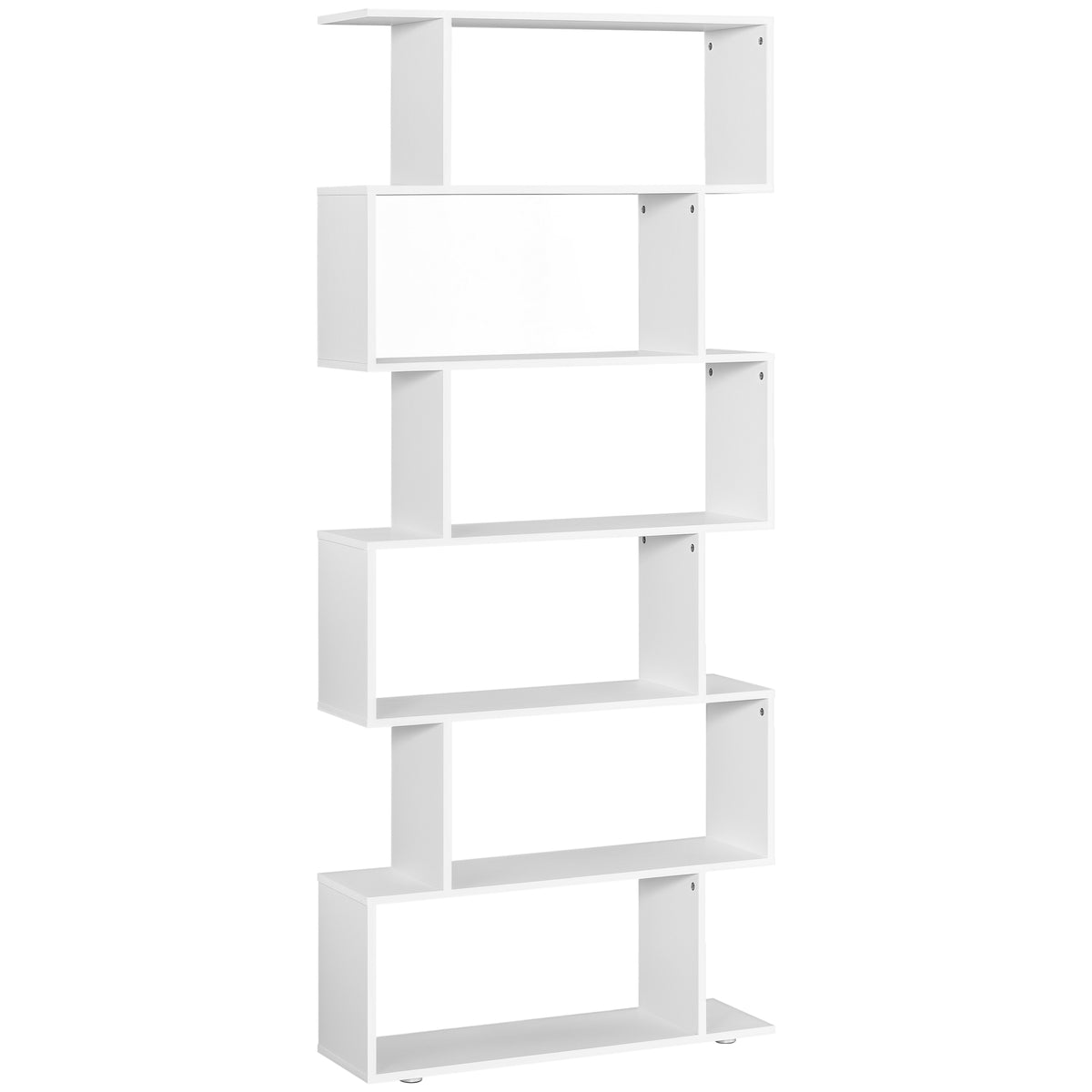 Bibliothèque en S moderne à 6 tablettes