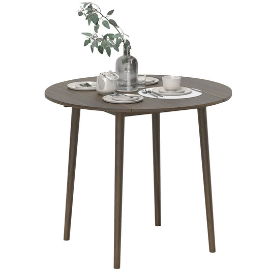Table à manger pliante ronde à rallonges abattantes