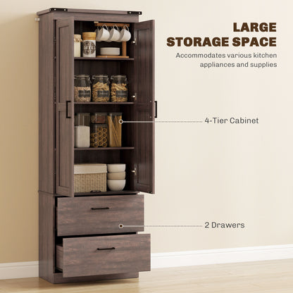 Armoire de cuisine haute 4 niveaux avec tiroirs