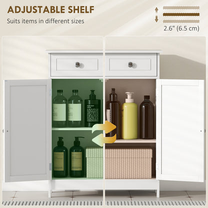 Meuble de salle de bain autoportant avec rangement et tiroirs