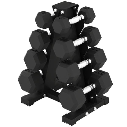 Ensemble d'haltères hexagonaux avec support 45 kg
