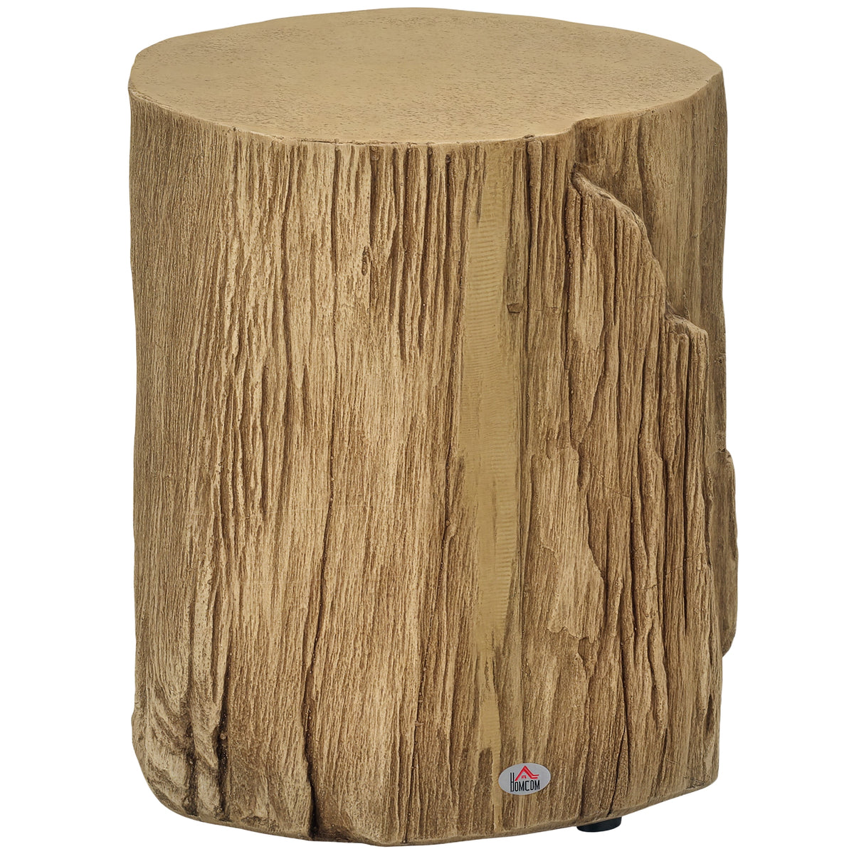 Table d'appoint tronc d'arbre effet béton