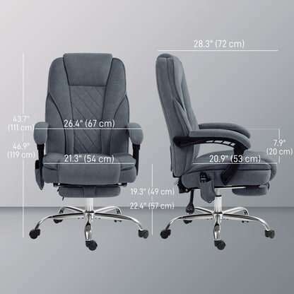Chaise bureau massage inclinable avec repose-pieds ajustable