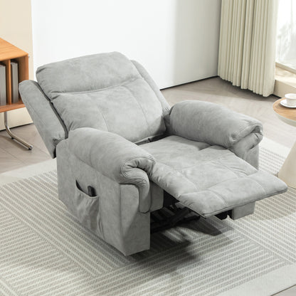 Fauteuil inclinable manuel avec massage vibrant et pochettes
