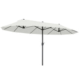 Parasol double toile manivelle — 457 cm