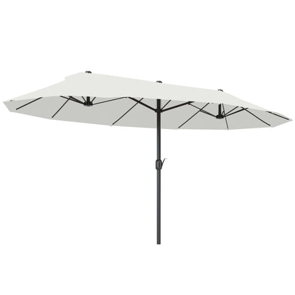 Parasol double toile manivelle — 457 cm