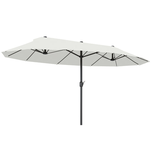 Parasol double toile manivelle — 457 cm