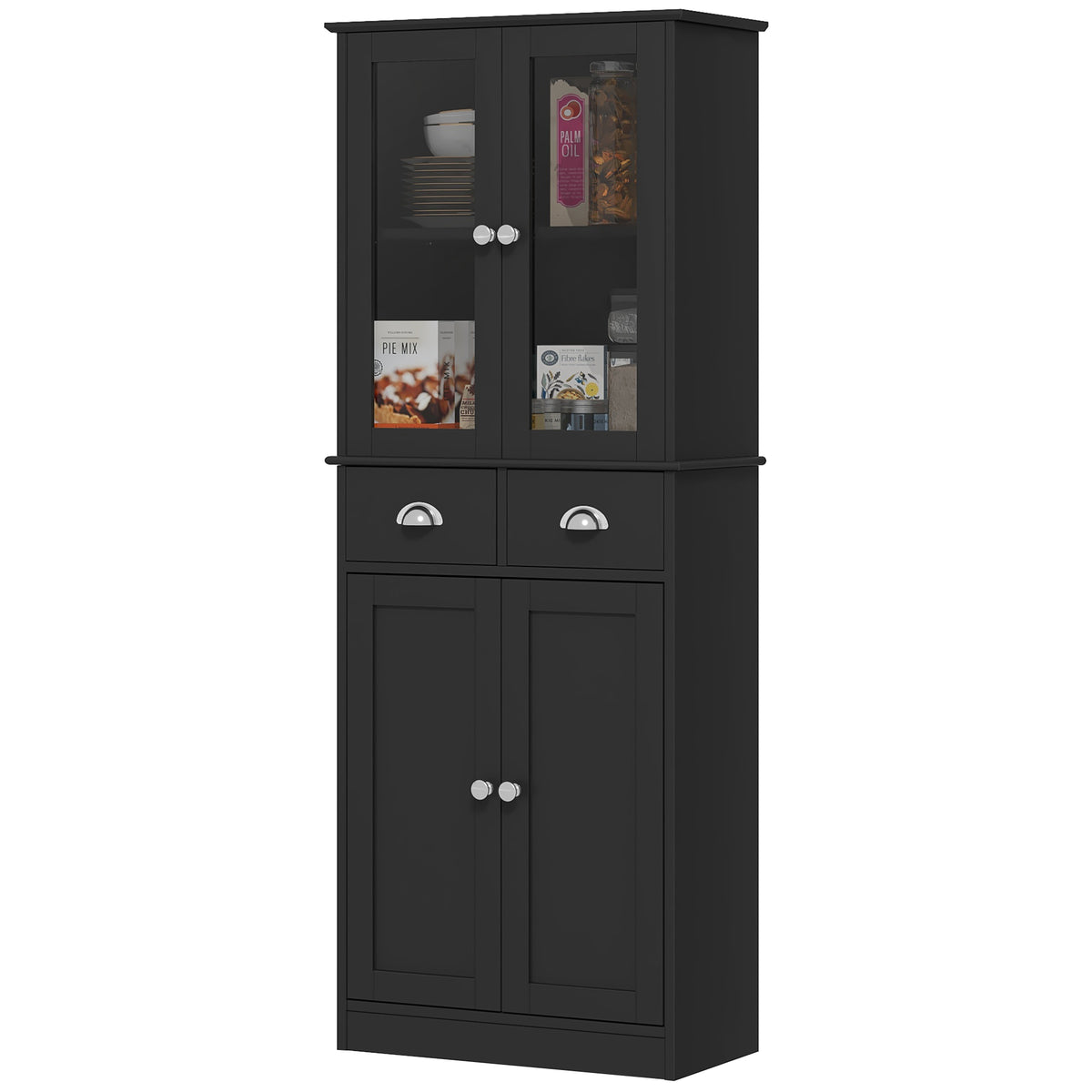 Armoire de cuisine garde-manger autoportante style fermette