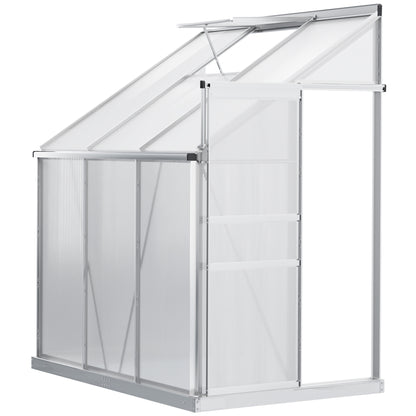 Serre adossée aluminium 183x122cm polycarbonate — Foncé