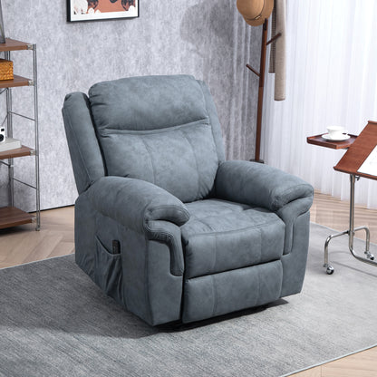 Fauteuil inclinable manuel avec massage vibrant et pochettes