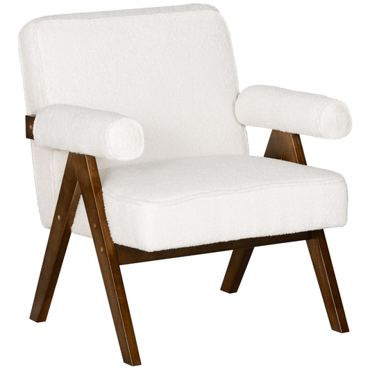 Fauteuil accent velours côtelé coussin épais