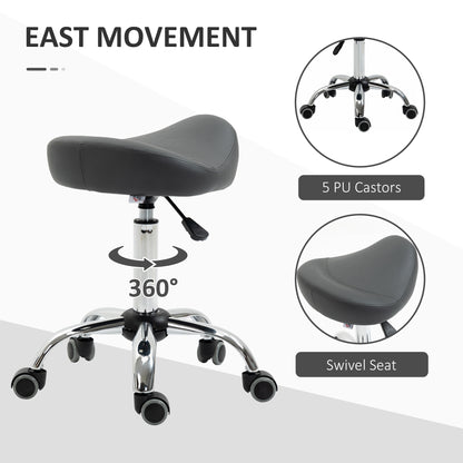 Tabouret selle ergonomique ajustable à roulettes