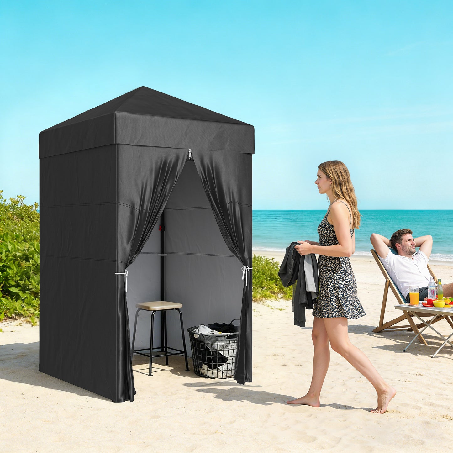 Tente cabine pop-up compacte UPF 50+