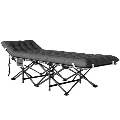 Lit de camp pliant avec coussin et sac de transport