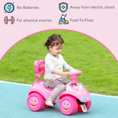 Voiture porteur bébé avec klaxon, lumières et musique