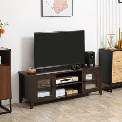 Meuble TV cheminée pour téléviseur 152 cm — 140 x 39.5 x 50 cm