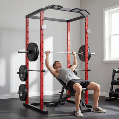 Cage de musculation multifonction avec barre de traction