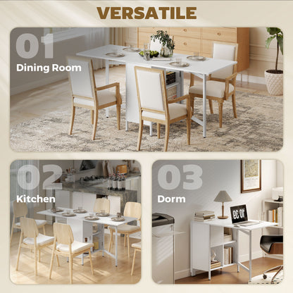 Table à manger pliante escamotable