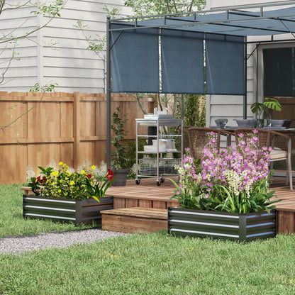 Bacs surélevés galvanisés ensemble de 2 pour jardin