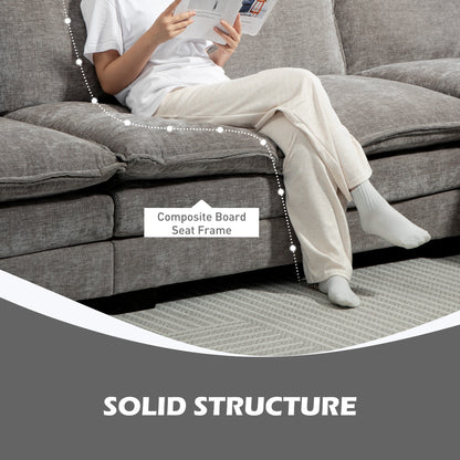 Canapé sectionnel chenille 120,5 po avec méridienne