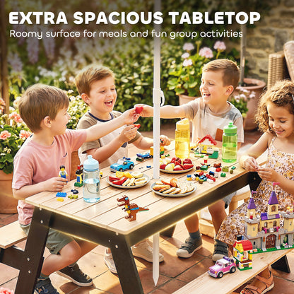 Table de pique-nique enfant 3 en 1 avec parasol