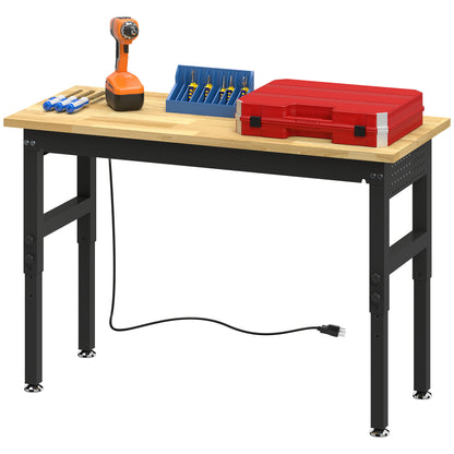 Établi réglable robuste 152 cm — capacité 907 kg